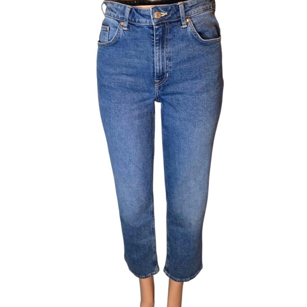 & Denim Straight Ankle Jeans